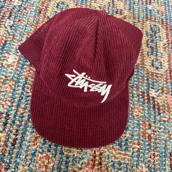 Stussy Burgundy Corduroy Cap - Picture 1 of 3